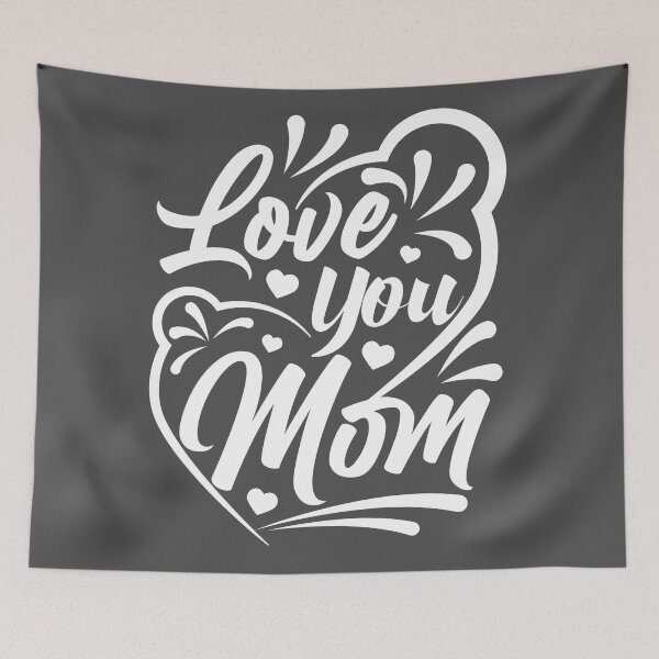 Item preview, Love you MOM, you are the best - white lettering designed and sold by Schuva.