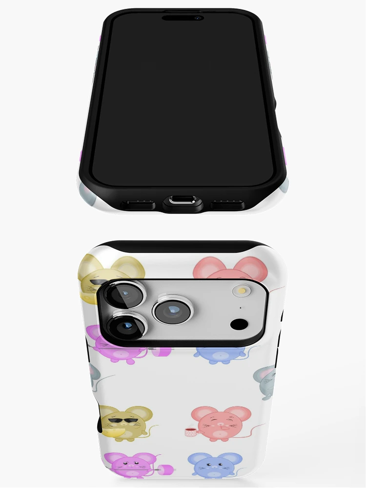 Thumbnail 3 of 4, iPhone Case, Colorful cute rats pack  designed and sold by Designs-RZ.