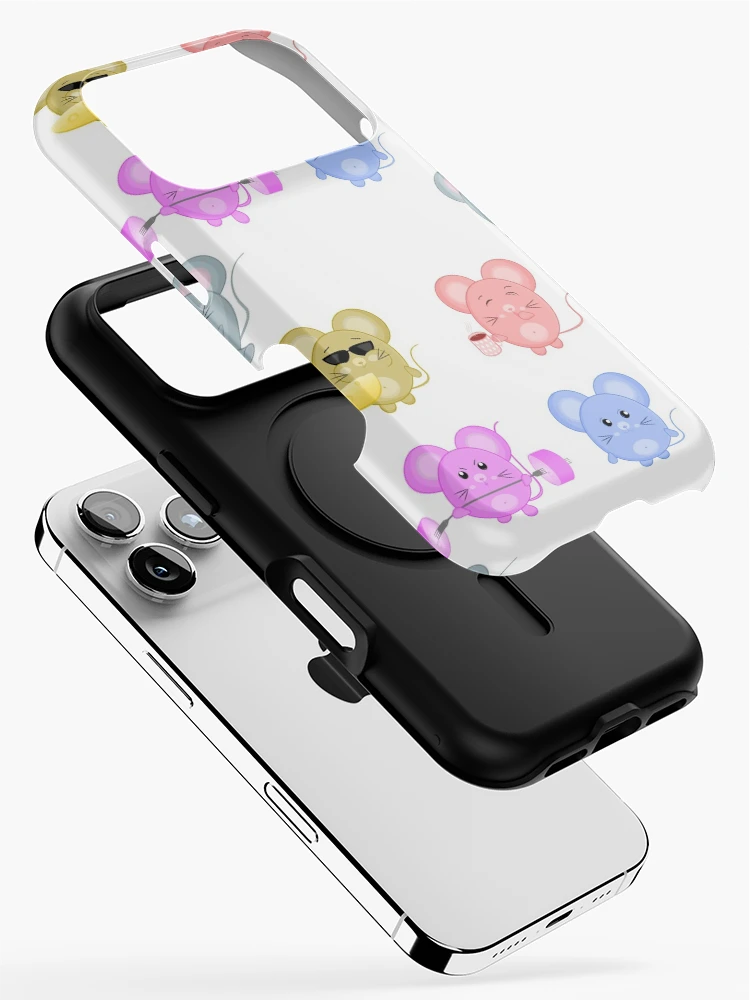 Thumbnail 2 of 4, iPhone Case, Colorful cute rats pack  designed and sold by Designs-RZ.