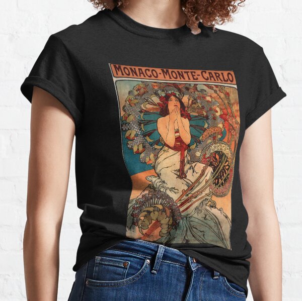 'Monaco' by Alphonse Mucha (Reproduction) Classic T-Shirt