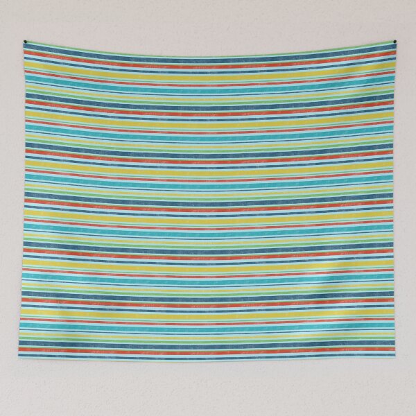 Item preview, Retro Stripes on Blue designed and sold by KrisInStitches.