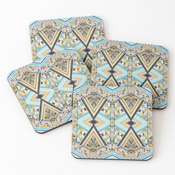 Aperçu de l'œuvre Handmade Blue Geometry créée et vendue par Carolina Diaz.