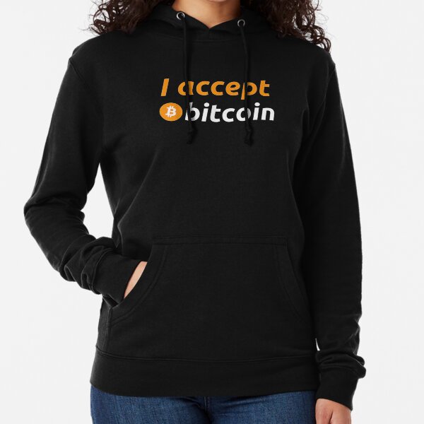 Ich akzeptiere Bitcoin Funny Crypto Trader Btc Bitcoin Investor Leichter Hoodie