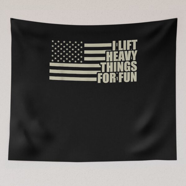Item preview, I Lift Heavy Things For Fun Usa American Flag Weightlifting  designed and sold by manidala.