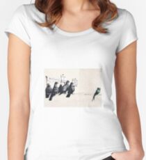 Banksy 'Migrants go home' graffiti art. Women's Fitted Scoop T-Shirt