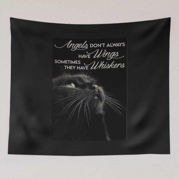 Item preview, Black Cat Angels Have Don't Always Have Wings Sometimes They Have Whiskers Poster designed and sold by LauretteJardine.