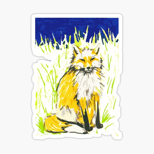 Item preview, Fox in a Field designed and sold by KitCatCards.