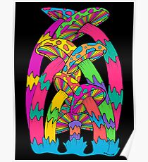 Pastel Mushroom Poster