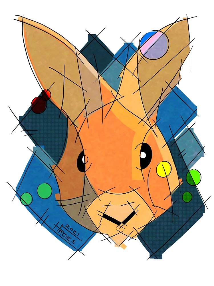Thumbnail 4 of 4, Boxy T-Shirt, The Abstract Rabbit designed and sold by OwnAbstracts.
