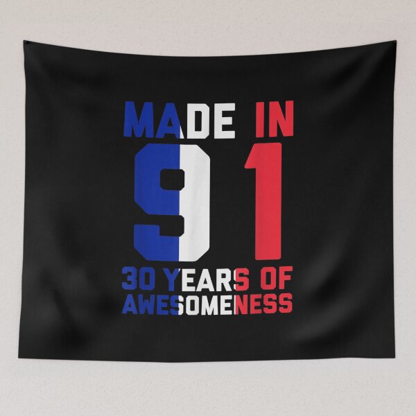 Item preview, 30th Birthday France Gifts Men Women 30 Year Old 1991  designed and sold by manidala.