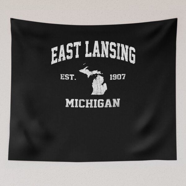 Item preview, East Lansing Michigan Mi Vintage State Athletic Style  designed and sold by manidala.
