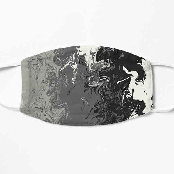 Black and White Abstract Art Flat Mask