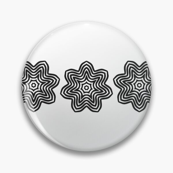 Item preview, Three Black Concentric Flowers designed and sold by John Uttley.