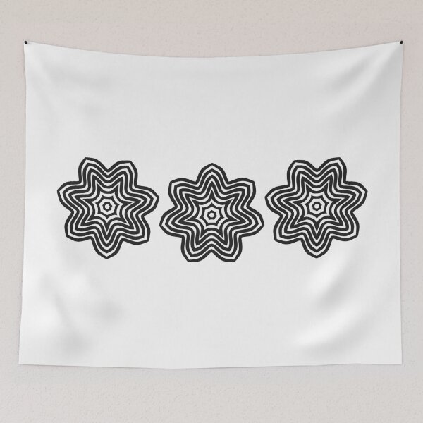 Item preview, Three Black Concentric Flowers designed and sold by John Uttley.