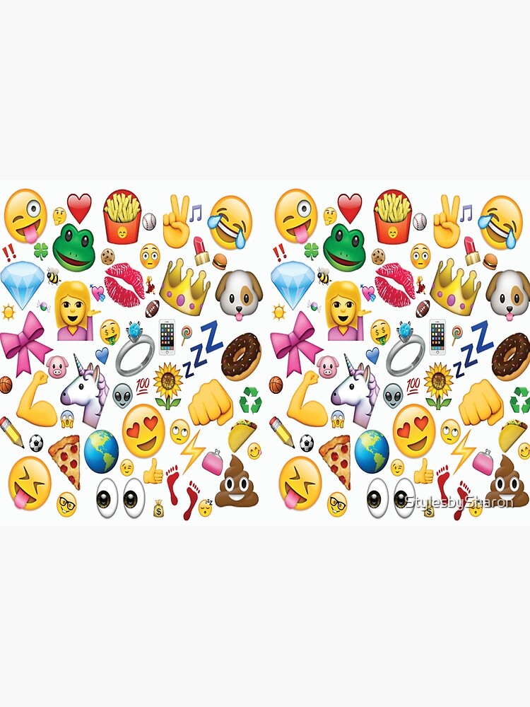 Lámina artística «Emoji Collage» de StylesbySharon Redbubble