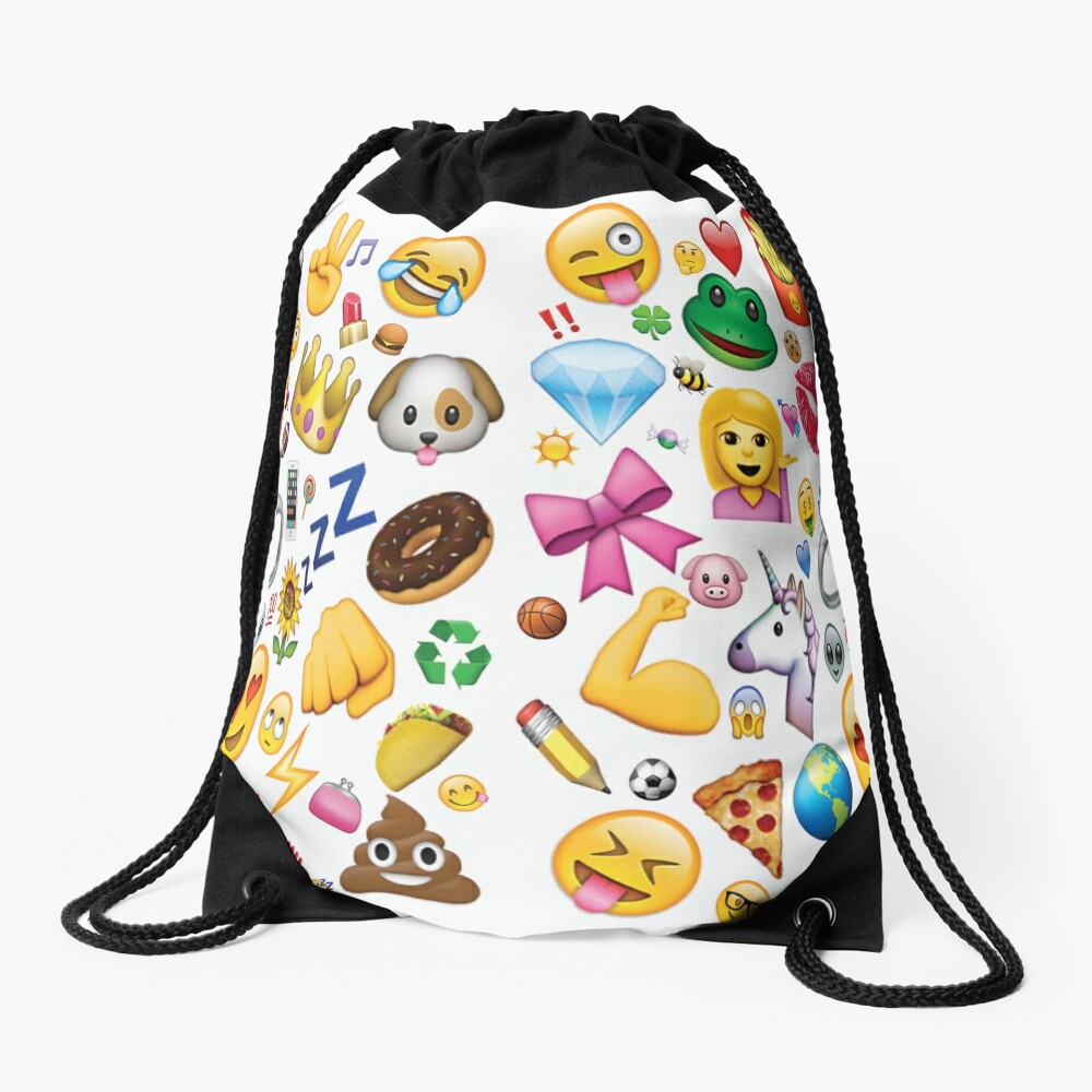 Emoji 2024 drawstring backpack