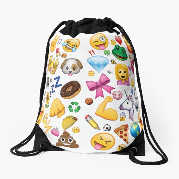 Emojis Drawstring Bags Redbubble