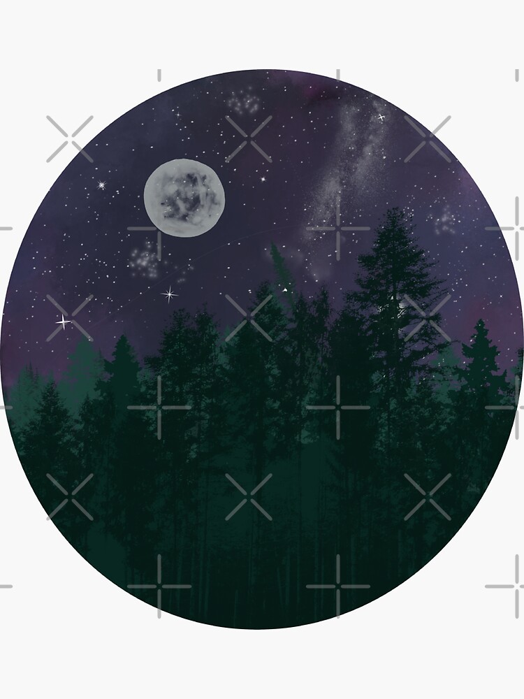 Full Moon Sticker for Sale by AllyFlorida