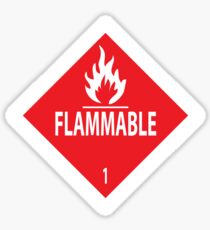 Flammable Sticker