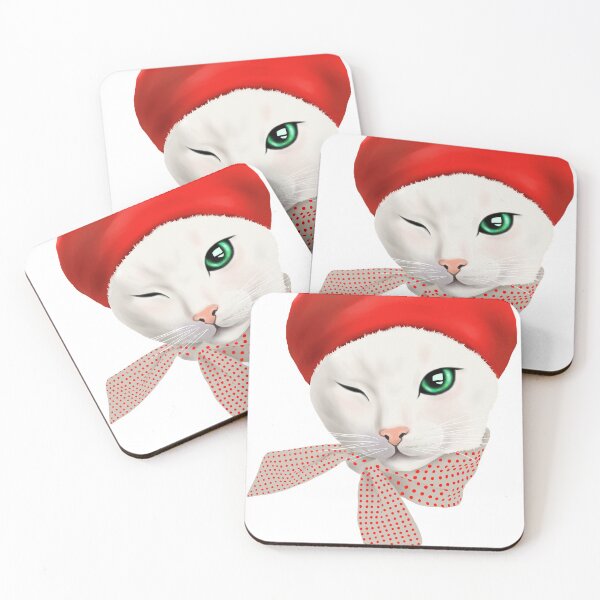 Item preview, French Cat in beret designed and sold by silverr_racer.
