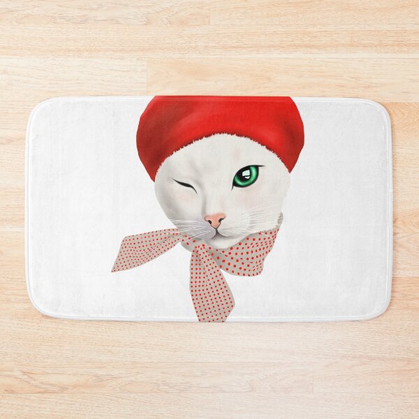 Item preview, French Cat in beret designed and sold by silverr_racer.