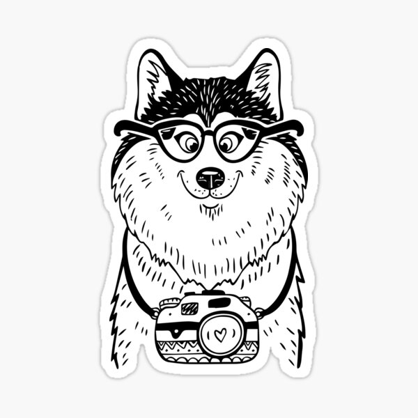 Artikel-Vorschau von süßer Husky Hund, designt und verkauft von yellowideas.