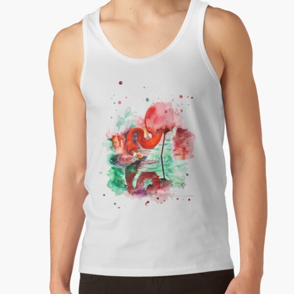 Flamingo in Aquarell Tank Top