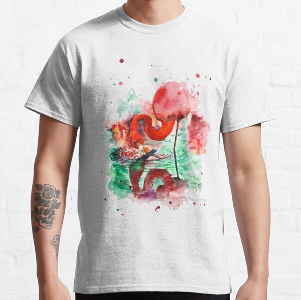 Flamingo in Aquarell Classic T-Shirt
