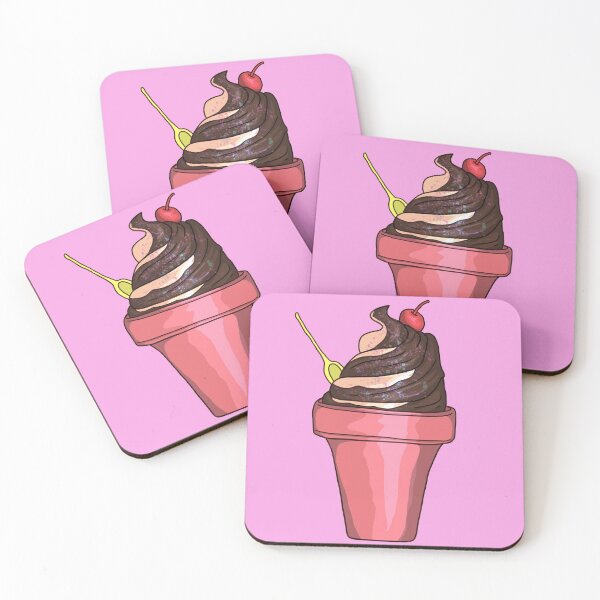 Item preview, Chocolate and vanilla frozen yogurt with sprinkles and cherry on top designed and sold by Miaart365.