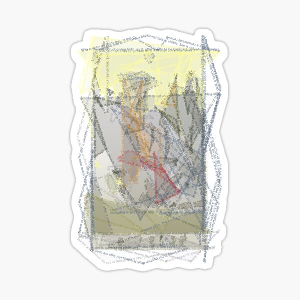 The Primitive Empress: Concrete Poem Sticker