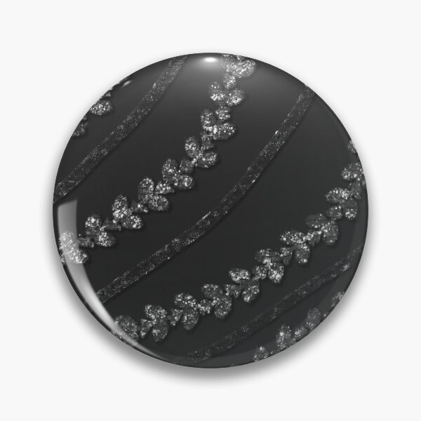 Item preview, Glittery Silver Vines With  Black Glitzy Gauzy Ornaments designed and sold by Octavia Soldani.