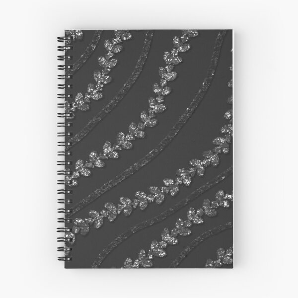 Item preview, Glittery Silver Vines With  Black Glitzy Gauzy Ornaments designed and sold by Octavia Soldani.