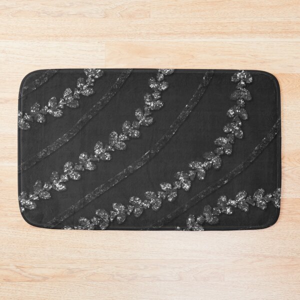 Item preview, Glittery Silver Vines With  Black Glitzy Gauzy Ornaments designed and sold by Octavia Soldani.