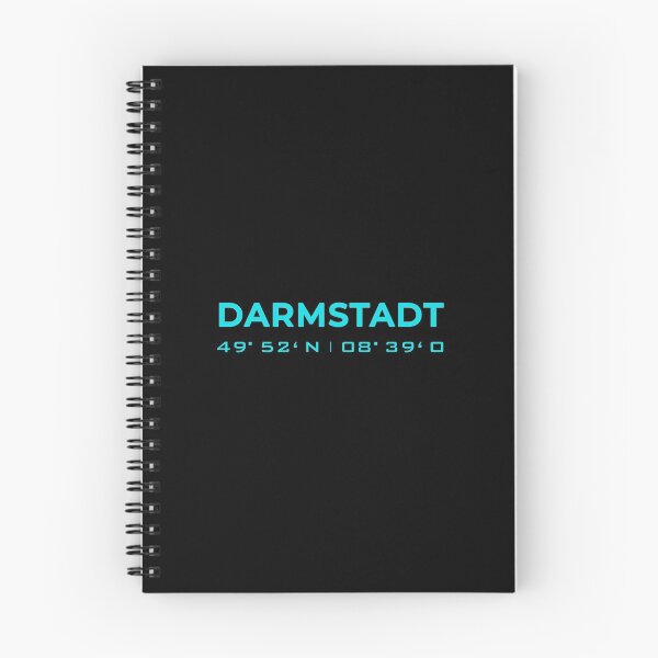 Item preview, Home Darmstadt with coordinates in blue neon design designed and sold by Blue-Fairy.