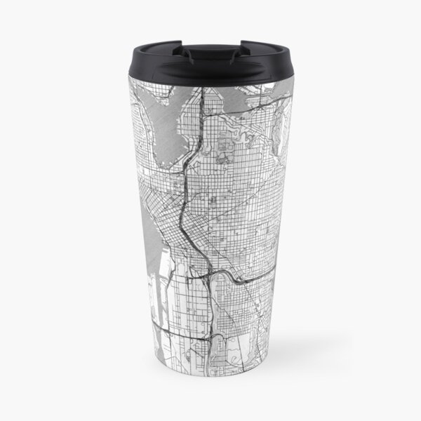 Seattle Map Line Travel Mug