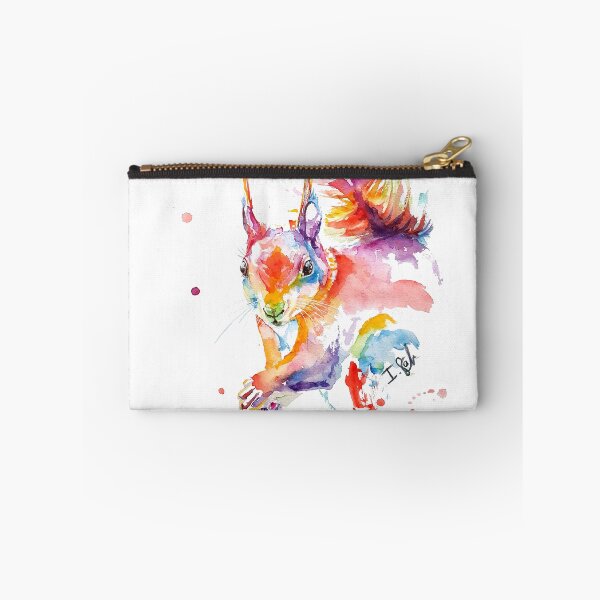 Item preview, Colorful watercolor squirrel designed and sold by Pappzauber.