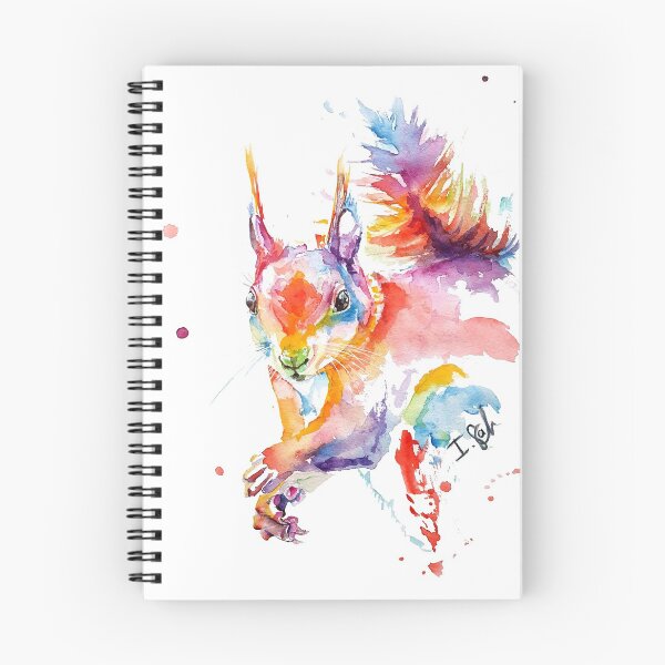 Item preview, Colorful watercolor squirrel designed and sold by Pappzauber.