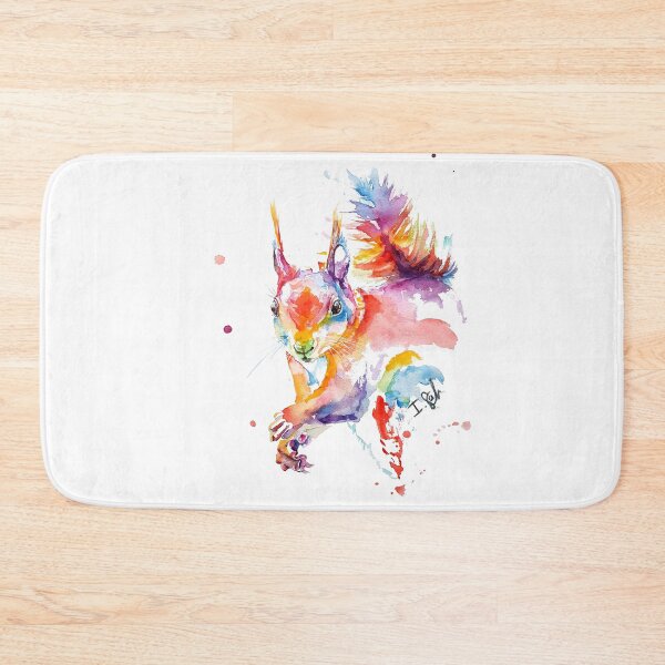 Item preview, Colorful watercolor squirrel designed and sold by Pappzauber.