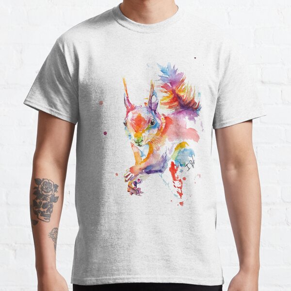 Buntes Aquarell Eichhörnchen Classic T-Shirt