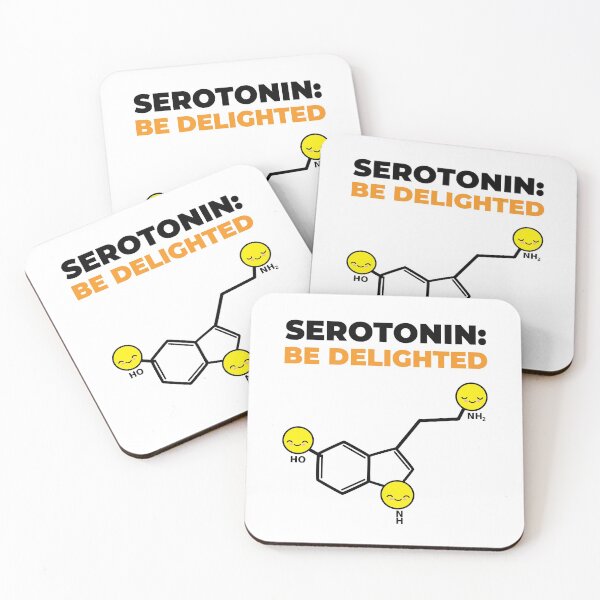 Item preview, Serotonin Be Delighted Molecule Chemical Structure designed and sold by Maria Garcia.