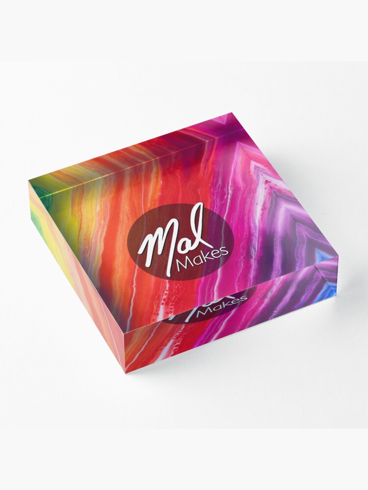 Alternate view of MalMakes Logo Acrylic Block