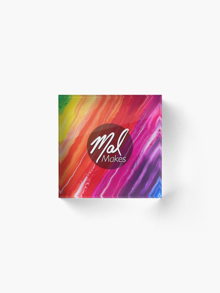 Alternate view of MalMakes Logo Acrylic Block