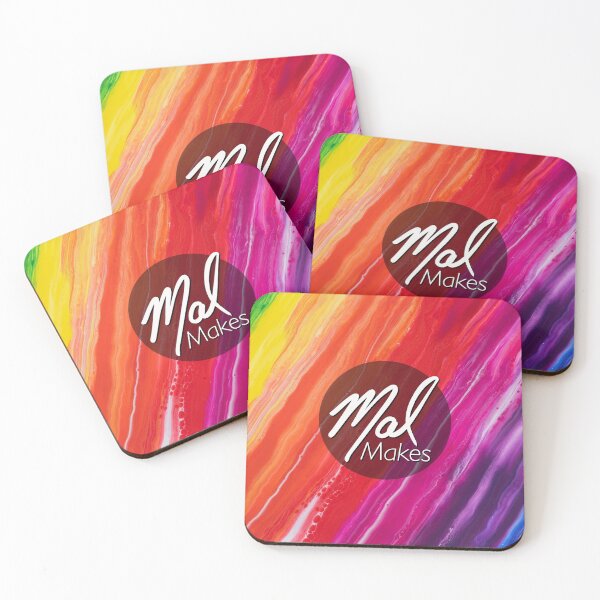 MalMakes Logo Coasters (Set of 4)