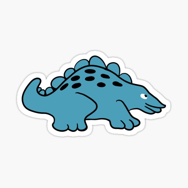 80s Cartoon Stegosaurus Design Sticker