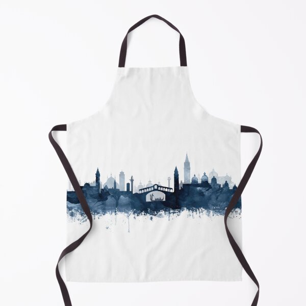Item preview, Venice Skyline Watercolor Navy Blue by Zouzounio Art designed and sold by zouzounioart.