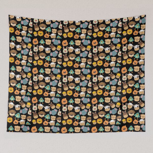 Item preview, Cute Animals Faces Pattern  designed and sold by HappinessWorld.