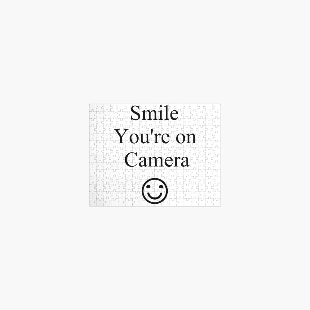 Smile You're on Camera Sign Jigsaw Puzzle