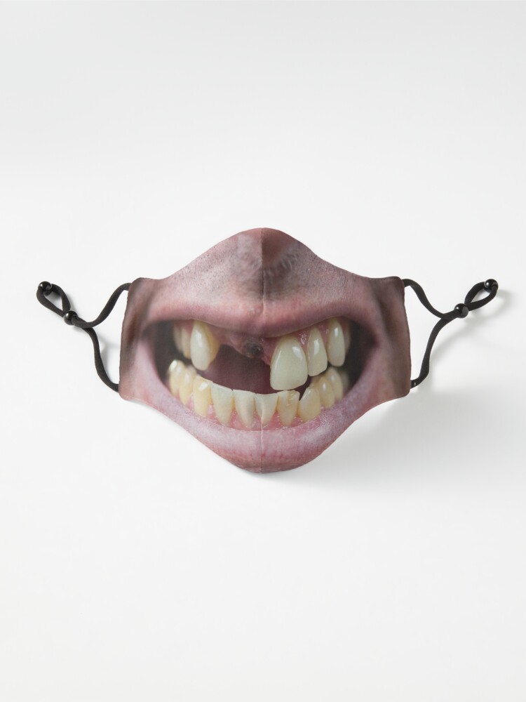 Funny Missing Teeth Facemask Mask for Sale by TopTrendNow