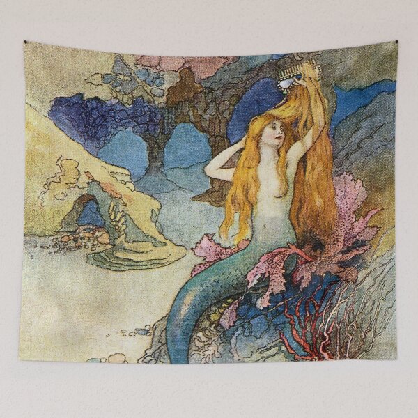 Item preview, “The Mermaid” by Warwick Goble designed and sold by PatricianneK.
