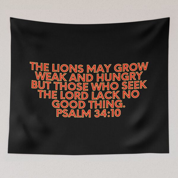 Item preview, Bible Verse Psalm 34:10 designed and sold by Prayingwarrior.
